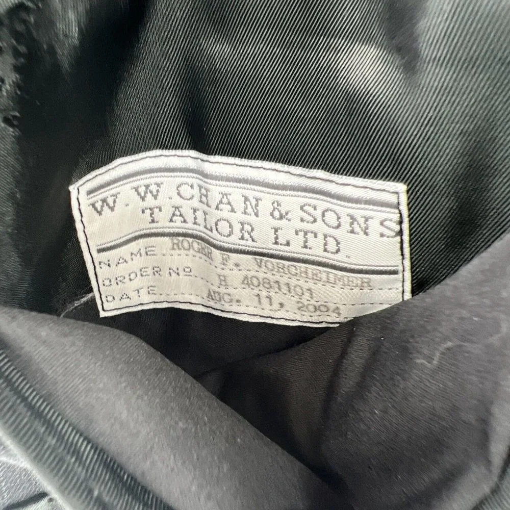 Ermemegildo Zegna Heritage Wool Mens Black Stripe Jacket Sport Coat‎ 42R READ